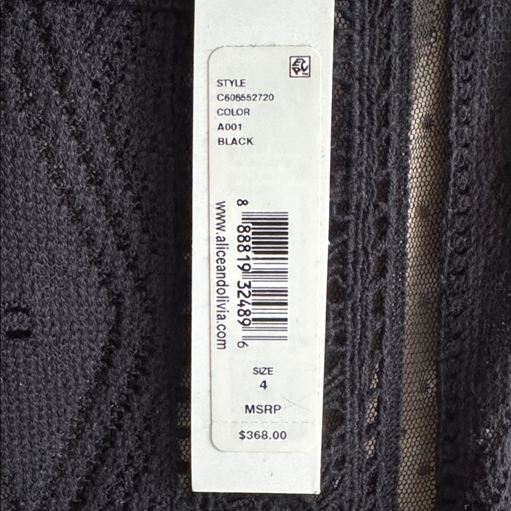 Alice + Olivia Black Lace Mini Dress - Picture 7 of 8